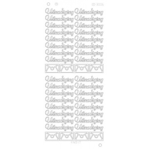 Stickervel: Uitnodiging- platinum - Zilver